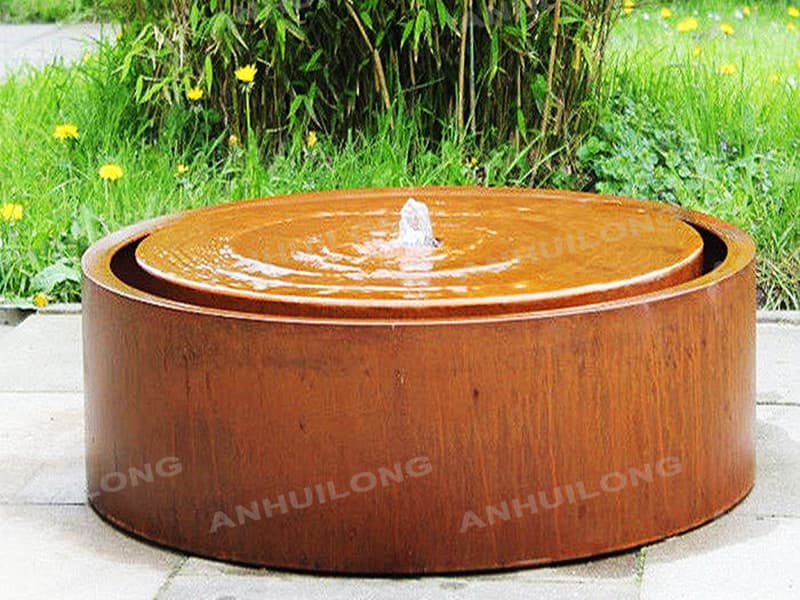 <h3>Modern Corten Steel Garden Pond Water Feature Wall Fountain</h3>
